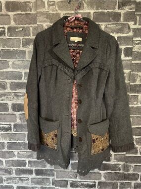 Odd Molly blazer coat gray wool